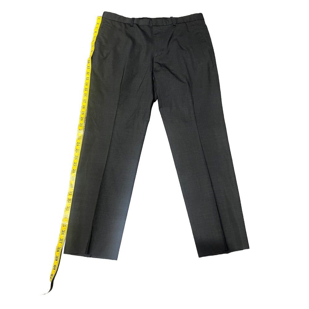 Theory Men's Mayer Satorial Stretch Wool Suit Pants Black 34 Classic Academia